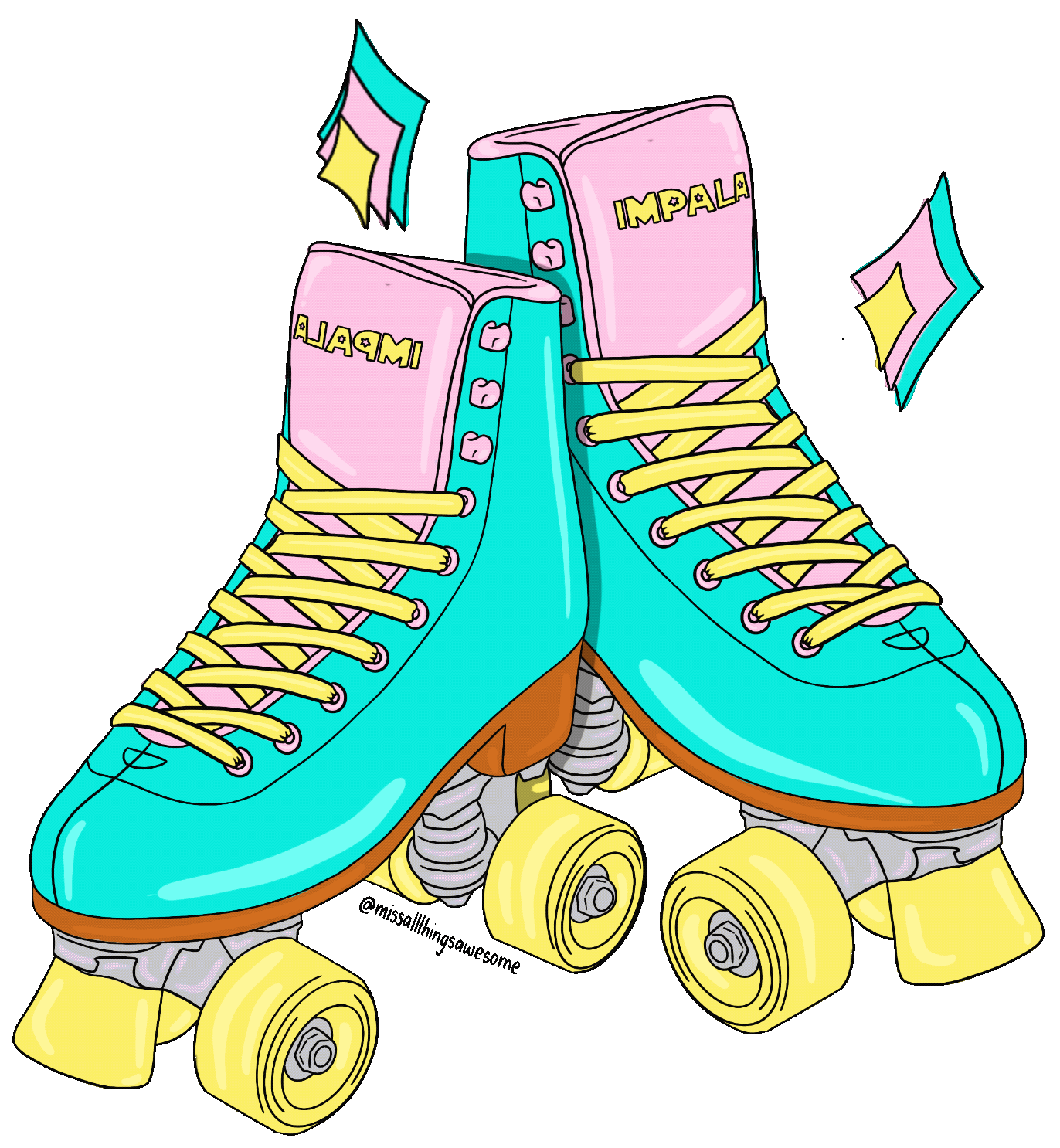 Skating Roller Derby Sticker by MissAllThingsAwesome for iOS & Android GIPHY