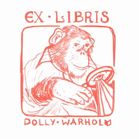 Monkey Books GIF by Dolly Warhol