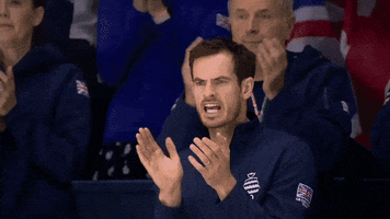 Andy Murray Clap GIF by Davis Cup by Rakuten Finals