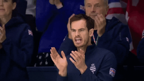 Andy murray clap gif by davis cup by rakuten finals - find & share on giphy