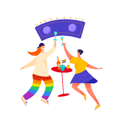 Party Rainbow Sticker by klooktravel