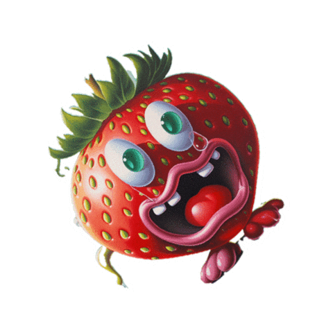 Strawberry Sticker by Rauch Eistee