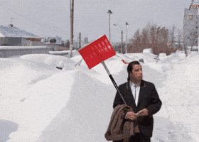 John Travolta Snow GIF
