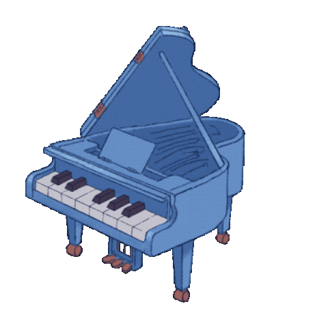 Piano Bloom Sticker