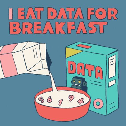 I Eat Data For Breakfast - Data Cereal GIF