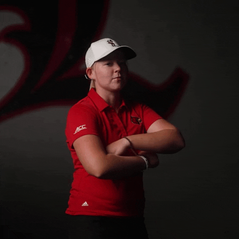 Arms Crossed Lyne GIF by Louisville Cardinals