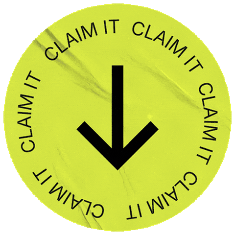 Claim Swipe Down Sticker by thisandco