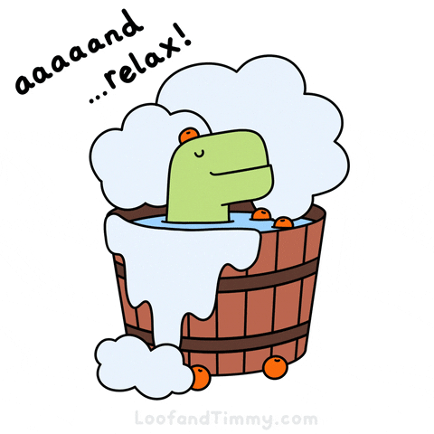 Bathing Take It Easy GIF by Loof and Timmy