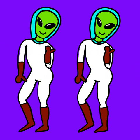 Gif of two cartoon aliens dancing