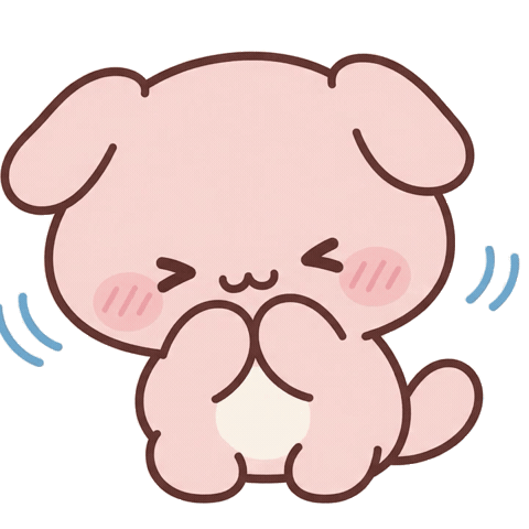 Embarrassed Blush Sticker by Padu & Tan