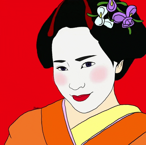 drawsofblue draw geisha dob drawsofblue GIF