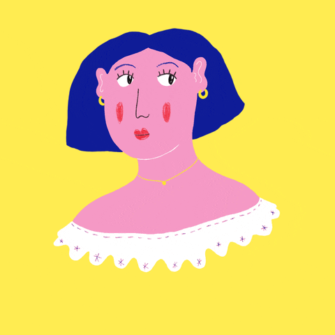 FrancescaTileyIllustration girl pink hey wink GIF
