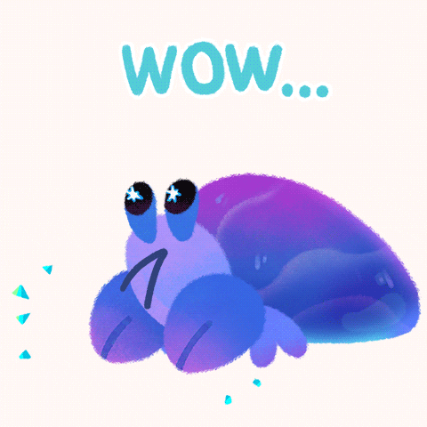 Excited Hermit Crab GIF by pikaole