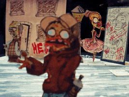 Kokee art cartoon weird zombie GIF
