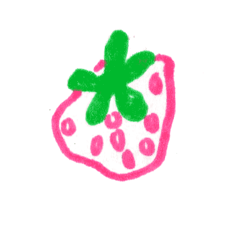 Fun Strawberry Sticker by Paola Hibiki