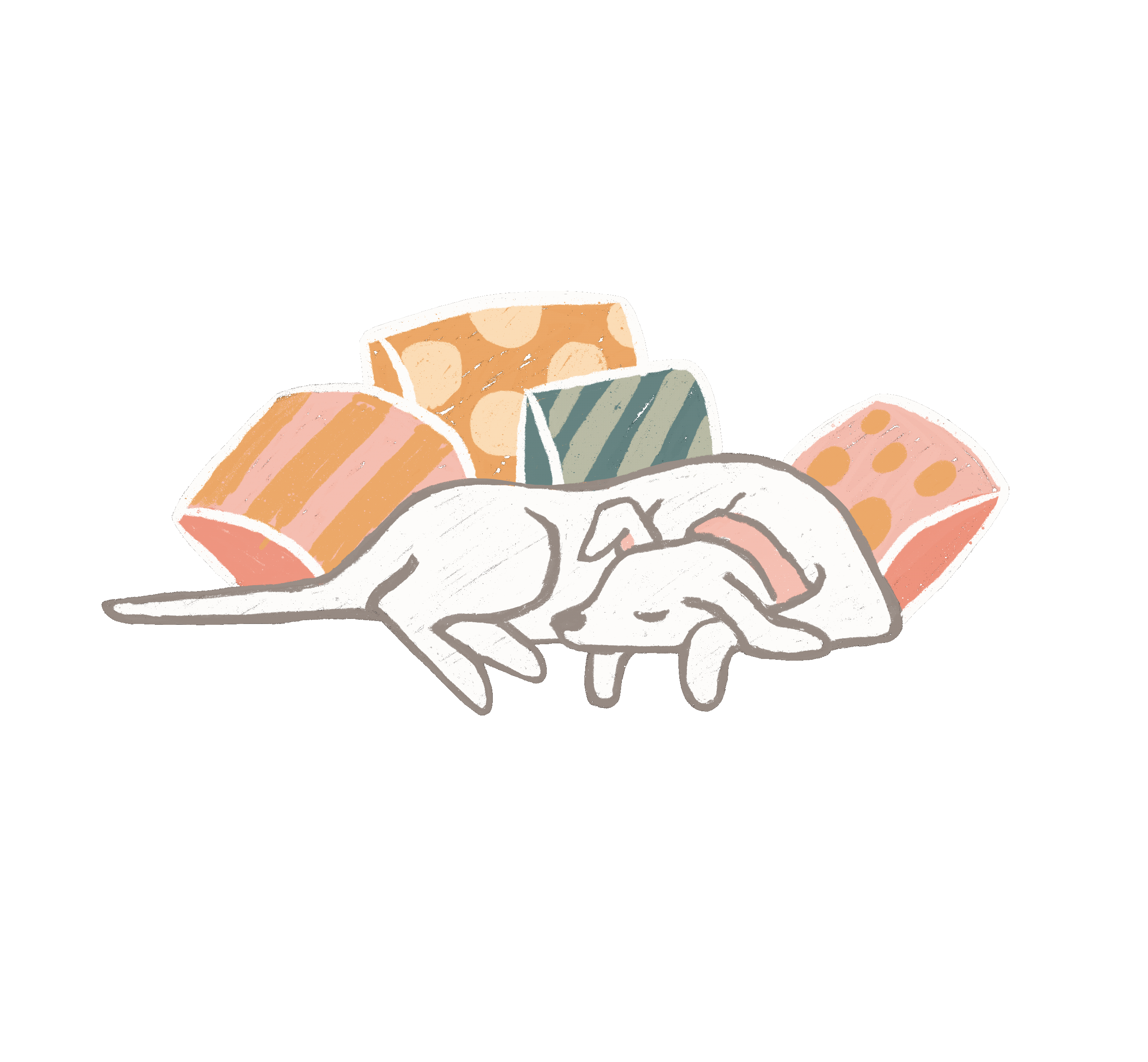 Dog Sleeping Sticker by Art Side of Life for iOS & Android GIPHY