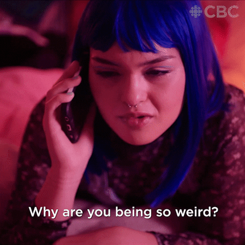 Sarah Youre Weird GIF by CBC