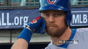 Staring Chicago Cubs GIF by MLB