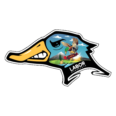 Angry Duck Sticker by LABOR Wakeskate