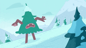 Winter Tree GIF by The Unstoppable Yellow Yeti