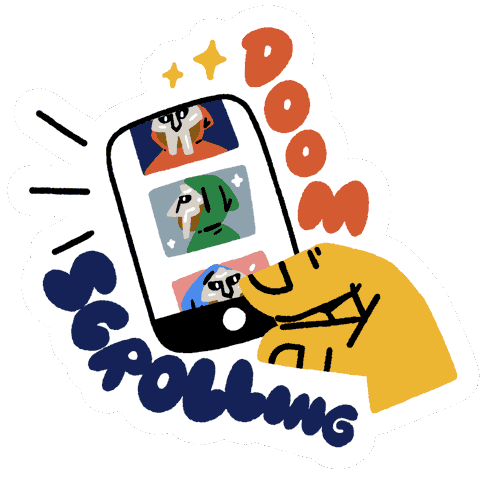 Scrolling All Caps Sticker by Matt Joyce