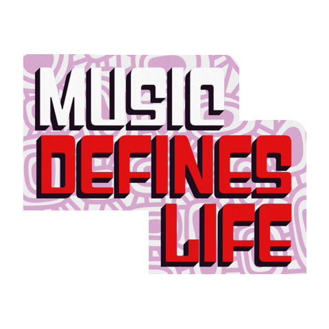 Music Defines Life Sticker by esmekoenders