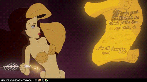  the little mermaid contract princess ariel GIF