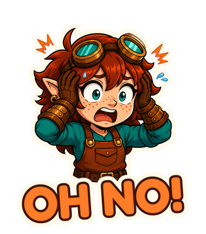 Stressed Oh No Sticker by CobraCat Games