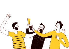 Beer Cheers Sticker by Hankscraft AJS