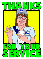 Postal Worker Thanks GIF by Richie Brown