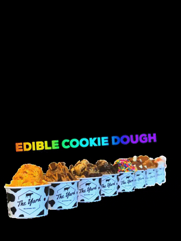 Theyardmilkshakebar rainbow cookiedough theyard ediblecookiedough GIF