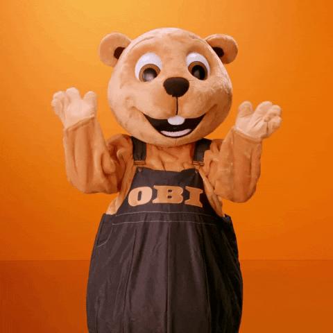 Beaver Hallo GIF by OBI Baumarkt