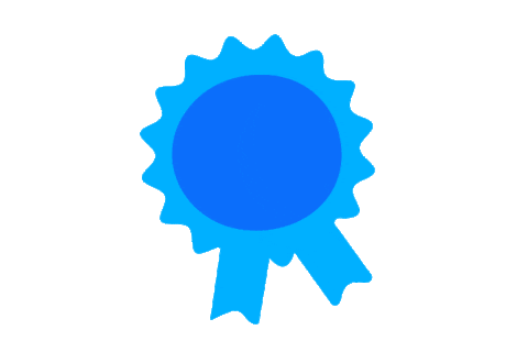 Blue Ribbon Success Sticker for iOS & Android | GIPHY