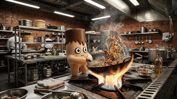 Fire Cooking GIF by Bored On Chain