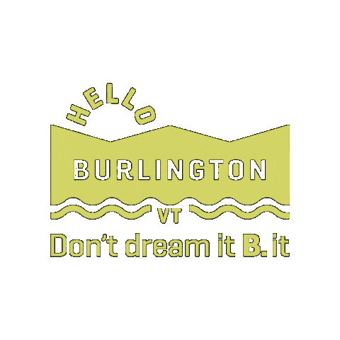 Hello Burlington Sticker