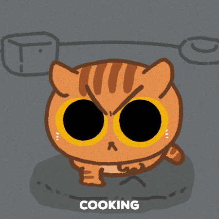 Cat Cooking GIF