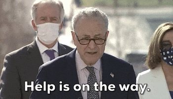 Chuck Schumer Help Is On The Way GIF by GIPHY News