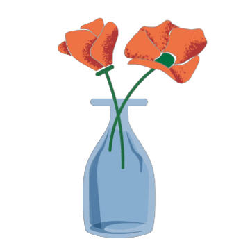 Flowers Vase Sticker