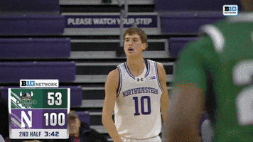 Mens Basketball Smile GIF by Northwestern Athletics