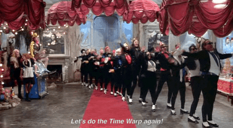 Image result for let's do the time warp again gif