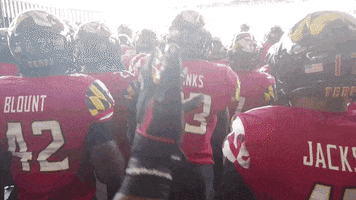 Run Out College Football GIF by Maryland Terrapins