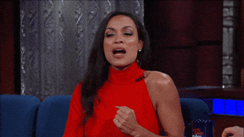 Rosario Dawson GIF by The Late Show With Stephen Colbert - Find & Share