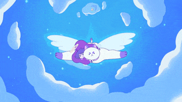 soaring bee and puppycat GIF