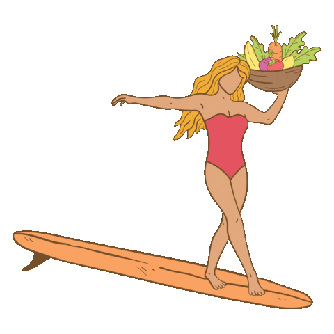 Vegan Surf Sticker by Salad Stoke