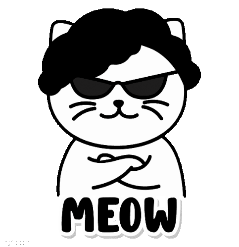 Cat Deal With It Sticker by escobark.id