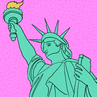 Statue Of Liberty Freedom GIF by INTO ACTION