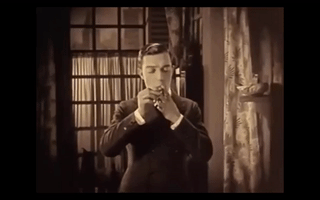 runmrun buster keaton cigar the saphead GIF