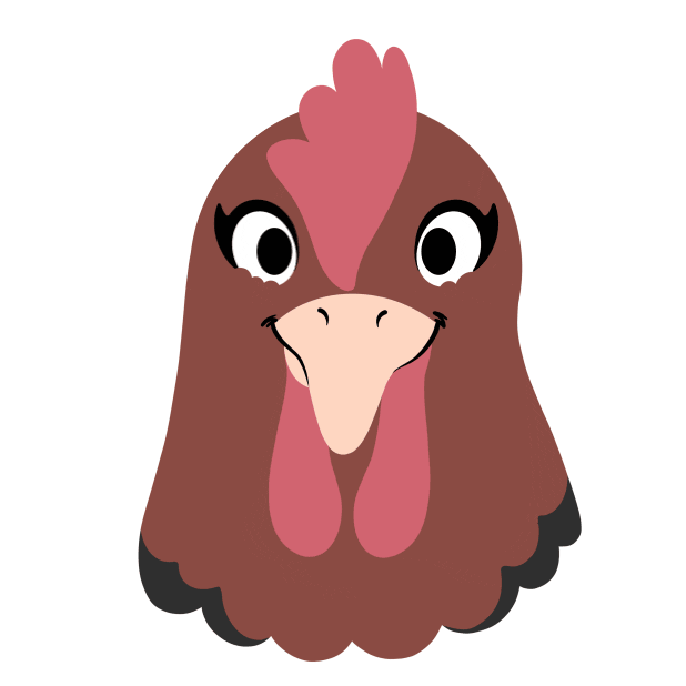 Interested Chicken Sticker by Food for the Hungry