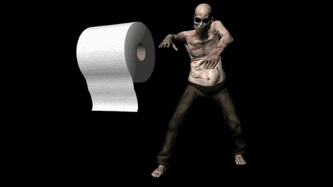 Toilet Paper Zombie GIF