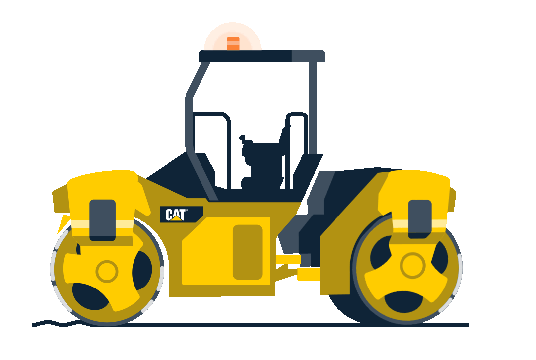 Roll With It Cat Sticker by Caterpillar Inc. for iOS & Android GIPHY